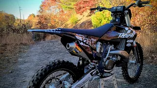 Pure Two Stroke Sound FMF in the wild 2022 TC250 1999 CR250r