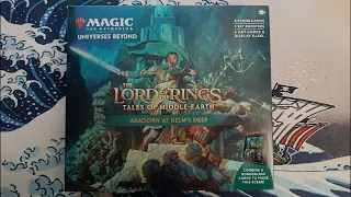 Распаковка MTG Lord of the Rings Aragorn at Helm's Deep Scene Box