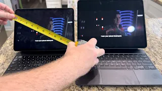 Screen size difference IPad Pro 13 M4 vs IPad Pro 11 M1. Magic Keyboard wobbles!