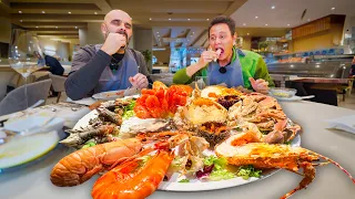 Lobster + Shrimp in Portugal!! 🦞 Huge Seafood Platter - Best Portuguese Food!