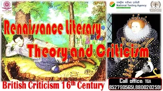 Renaissance Literary Theory and Criticism | British Criticism | 16th Century | #englliterature #net