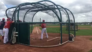 Chad De La Guerra, Boston Red Sox prospect, gets roaring ovation after crushing balls in BP