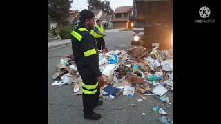 How to clean up a hot load(Caused by batteries in the trash)