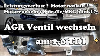 AGR Ventil am 2,0 TDI wechseln, (Change EGR valve on 2.0 TDI) durchgeführt am VW Passat 3C B7