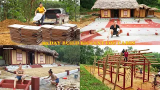 90 Days BUILD BIGGEST LOG CABIN, Full Process Building Wooden House & Villa [FULL BUILD]