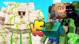 Super huge iron golem vs All Huge Mutant Mobs in Minecraft
