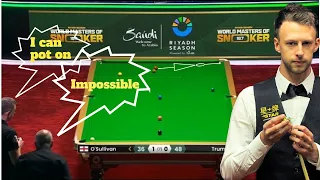 IMPOSSIBLE SHOT BY Ronnie O`Sullivan Vs Judd Trump in Riyadh Season Masters Snooker 2024