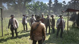 RDR2 - Bounty Hunters will even come to camp if Arthur has a high bounty in all states