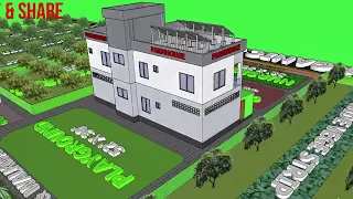 2.8 ACRE ORGANIC AGRO FARM 3D SKETCHUP MODEL INTERGRATED FARMING SYSTEM IFS BY  @MohammedOrganic ​