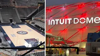 ARE YOU READY, CLIPPERS? Intuit Dome Construction Update! Court Installation, Seat,Exterior Lighting