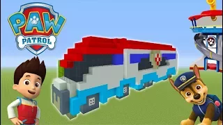 Minecraft Tutorial: How To Make The Paw Patroller "Paw Patrol"