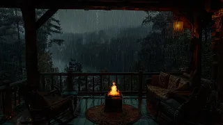 Deep Sleep With Rain Sounds On Roof In Forest - Thunderstorms At Night For Quick Sleep, Relax | ASMR