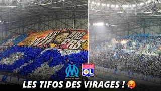 OM 1-0 OL • LES MAGNIFIQUES TIFOS DES VIRAGES À L’ENTRÉE DES JOUEURS 🥵