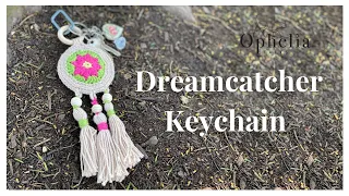 CROCHET DREAMCATCHER KEYCHAIN // Dreamcatcher Crochet Tutorial // Ophelia Talks Crochet