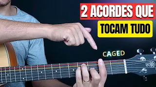 Com APENAS 2 acordes do CAGED você toca QUALQUER música que quiser no violão | Aula de violão