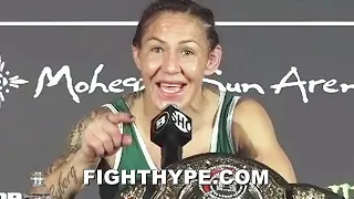 CRIS CYBORG IMMEDIATE REACTION AFTER SMASHING LESLIE SMITH IN 5; POST-FIGHT AT BELLATOR 259