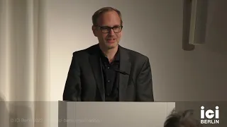 Christian Schmidt introducing Slavoj Žižek's keynote "Unbehagen in der Natur" (CPKP & ICI Berlin)