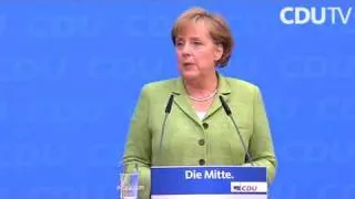 Der Tag nach der Wahl: Angela Merkel und Hans-Gert Pöttering