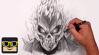How To Draw the Ghost Rider | Sketch Tutorial