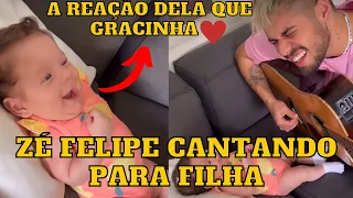 Zé Felipe CANTA para filha e reação VIRALIZA na web “Que fofura” olha Virgínia