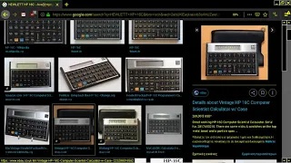 HEWLETT PACKARD 16 C HP 16C POCKET PC CALCULATORS SCIENTIFIC POCKEMUL COMPUTERS PORTABLES POCK EMUL