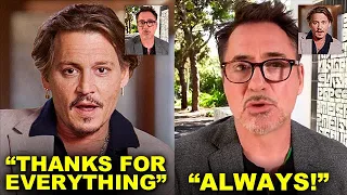 "You Were There For Me" Johnny Depp Thanks Robert Downey Jr. For Supporting Him