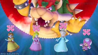 Mario Party 10 Bowser Party - Chaos Castle - Daisy Peach Rosalina Toadette Vs Bowser (Very Hard)