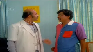 Shivaraj As A Doctor Comedy Scene | Mandeep Roy |  Geetha Kannada Movie