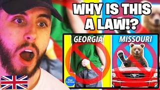 Brit Reacts to 50 Weirdest Laws in the USA - One From Every State