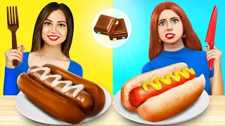 Real Food vs Chocolate Food Challenge | Funny Eating War by Turbo Team