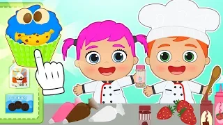 BABY ALEX and LILY 🥣 Learn How to Make Cupcakes with Babies | Cooking Games and Cartoons
