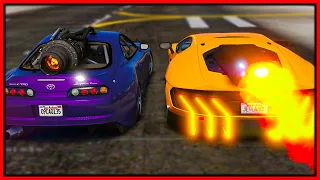 GTA 5 Roleplay - JET ENGINE LAMBORGHINI & SUPRA DESTROYING COPS | RedlineRP