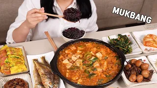 COOKING MUKBANG :) Home-cooked meal full of side dishes that my husband and I like.