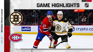Bruins @ Canadiens 3/21 l NHL Highlights 2022