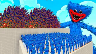100x HUGGY WUGGY + 1x GIANT vs 1x EVERY GOD   Totally Accurate Battle Simulator TABS