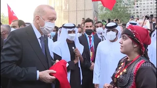 DUBAİ - Cumhurbaşkanı Erdoğan, Dubai EXPO 2020'de Türkiye'nin sergi alanını gezdi