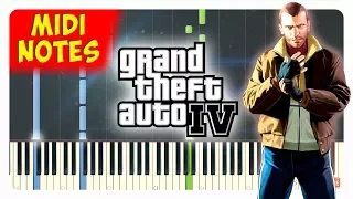 GTA IV - Theme Song Piano Cover (Piano Sheet + midi)