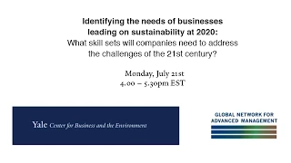 Identifying the needs of businesses leading on sustainability at 2020
