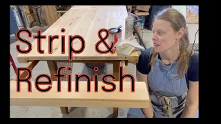 Strip and Refinish of Pine Tabletop