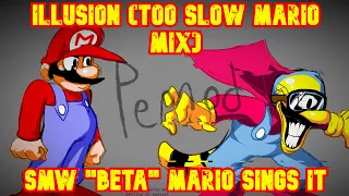 "Beta-Power" Illusion (Too-Slow Mario Mix) but SMW "BETA" Mario sings it //FNF: Mario MIX