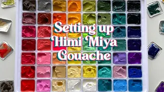 Setting up Himi Miya Gouache 56 colour set!