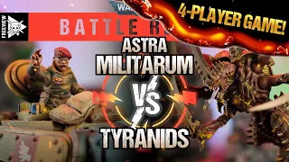 Astra Militarum vs Tyranids 4000pts Multiplayer! | Warhammer 40,000 Battle Report