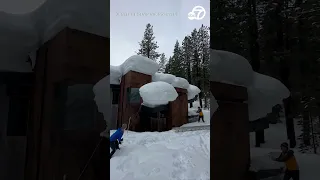 California residents find a creative way to clear snow