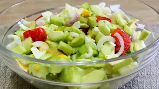 Eat this cucumber salad every day for dinner and you will lose belly fat!