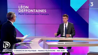 Léon Deffontaines invité de Dimanche en Politique sur France 3.