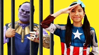 Wendy Pretend Play Masked Superhero Drinks Drive Thru | Wendy Turns Into Superheros