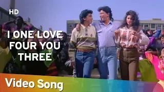 I One Love Four You Three (HD) | Aadmi (1993) | Mithun Chakraborty | Gautami | Jatin Lalit Hits
