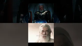 Odin 🗿 vs Gandalf The White 🍷 #lordoftherings #lotr #edit #vs #marvel #gandalf #odin #thor #shorts