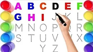 Alphabet A to Z for kids | writing along dotted lines for toddlers | 123 numbers,,abc songs,part 144