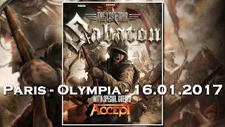 Sabaton • Paris, Olympia • 2017.01.16 [HD] [FULL SHOW]